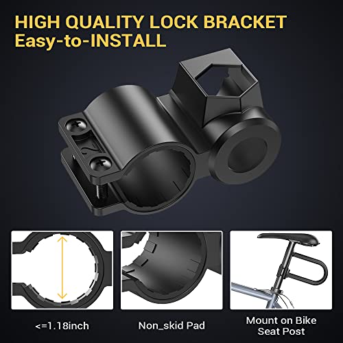 Sportneer Electric Bike Lock with Heavy Duty 16mm D-Lock