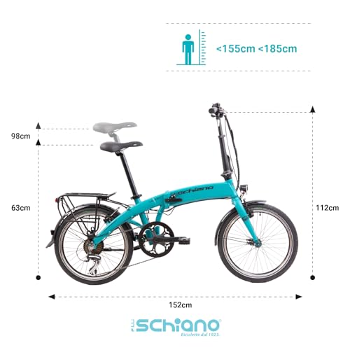 Folding Electric Bike with LCD Display in Blue