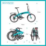 Folding Electric Bike with LCD Display in Blue
