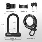 Sportneer Electric Bike Lock with Heavy Duty 16mm D-Lock