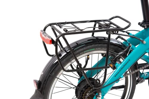 Folding Electric Bike with LCD Display in Blue