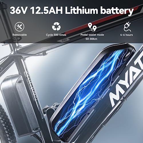 Myatu 26" E-Bike 250W Motor 36V 12.5Ah Battery, Men's