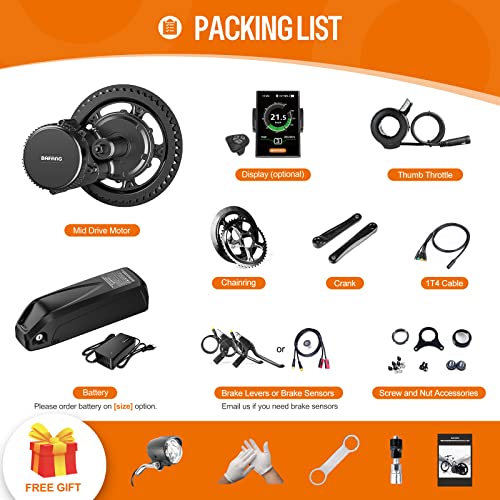 750W Mid Drive Ebike Conversion Kit with Display