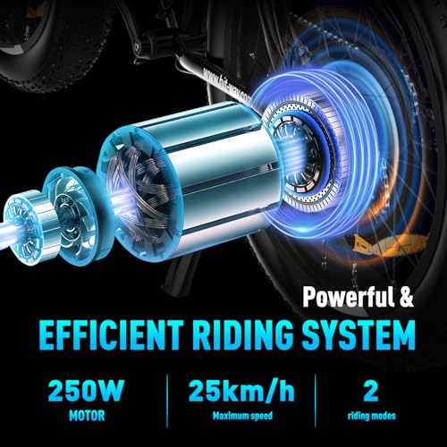 HITWAY E-Mountain Bike, 26" Electric Bicycle, 7-Speed