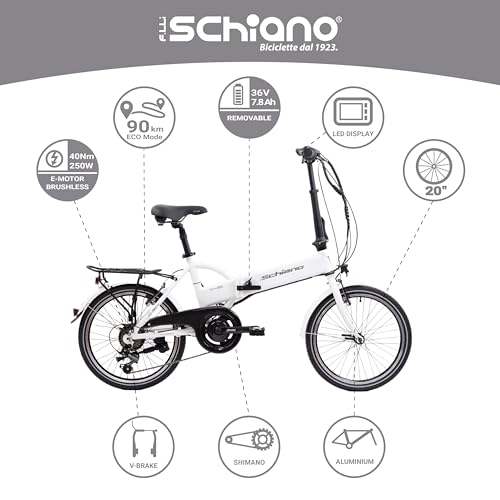 F.lli Schiano E-Sky 20" Foldable E-bike with 36V Battery