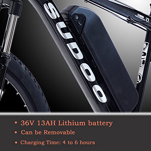 SUDOO 26'' Electric Mountain Bike - 27 Speeds