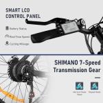 HITWAY E-Mountain Bike, 26" Electric Bicycle, 7-Speed