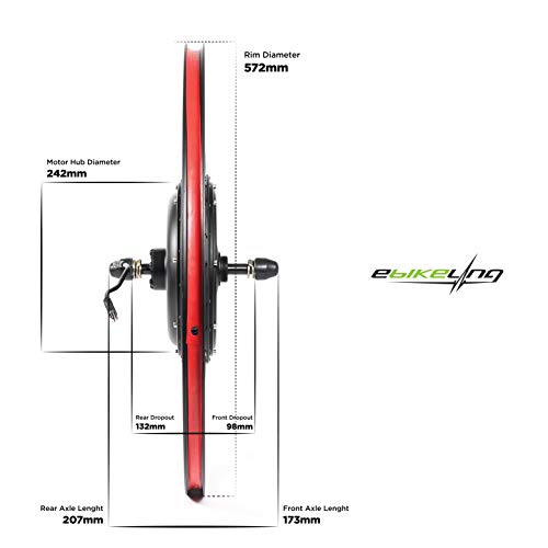 Waterproof 26" Ebike Conversion Kit, 1200W, LCD