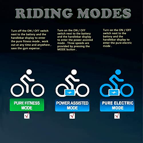 SUDOO 26'' Electric Mountain Bike - 27 Speeds