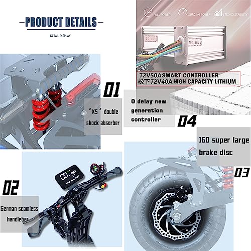 Dual Motor Off-Road Electric Scooter - 3 Speeds
