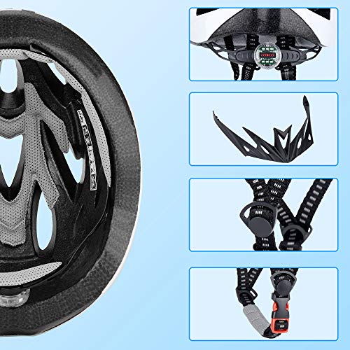 Lightweight Adult Electric Bike Helmet with LED Light