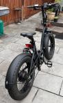 Black Fat Tyre Folding E-Bike