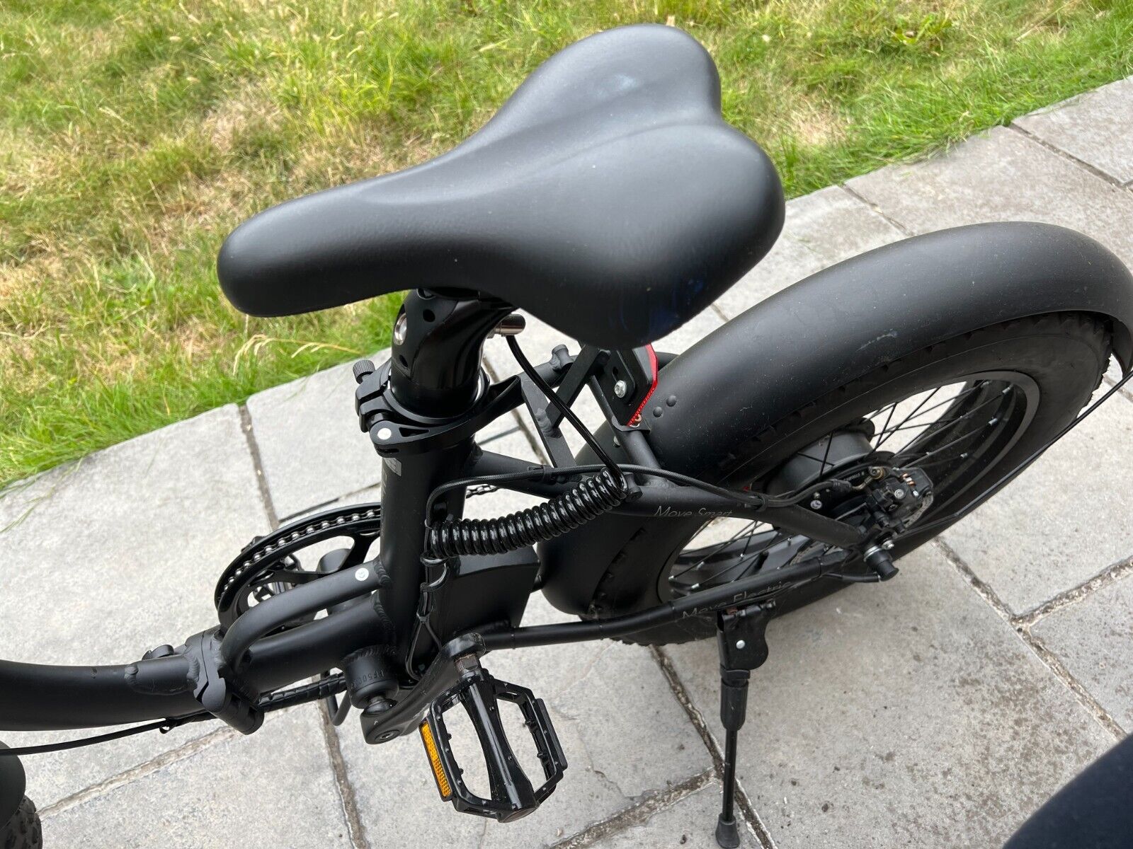 Black Fat Tyre Folding E-Bike