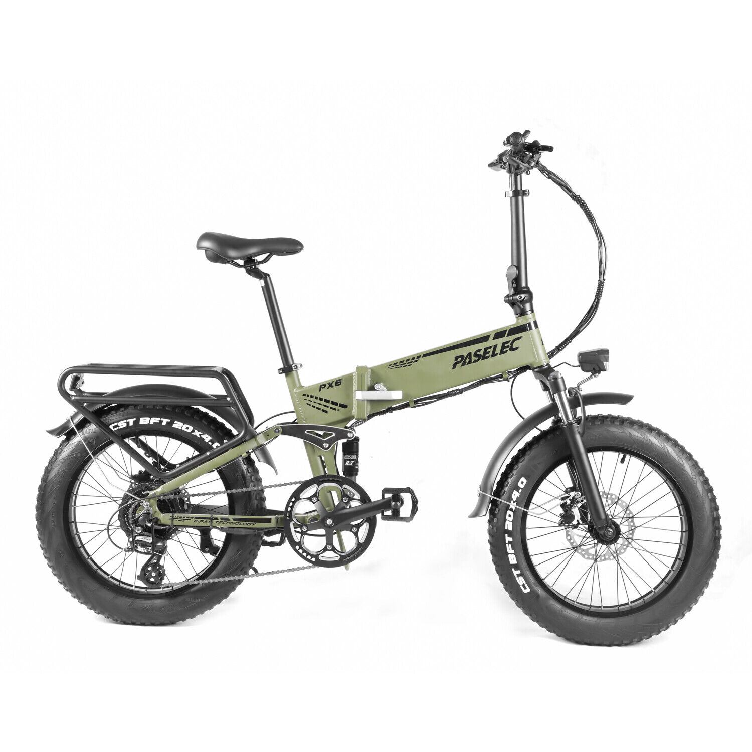 Paselec Folding Electric Mountain Bike - 250W, 48V/12Ah