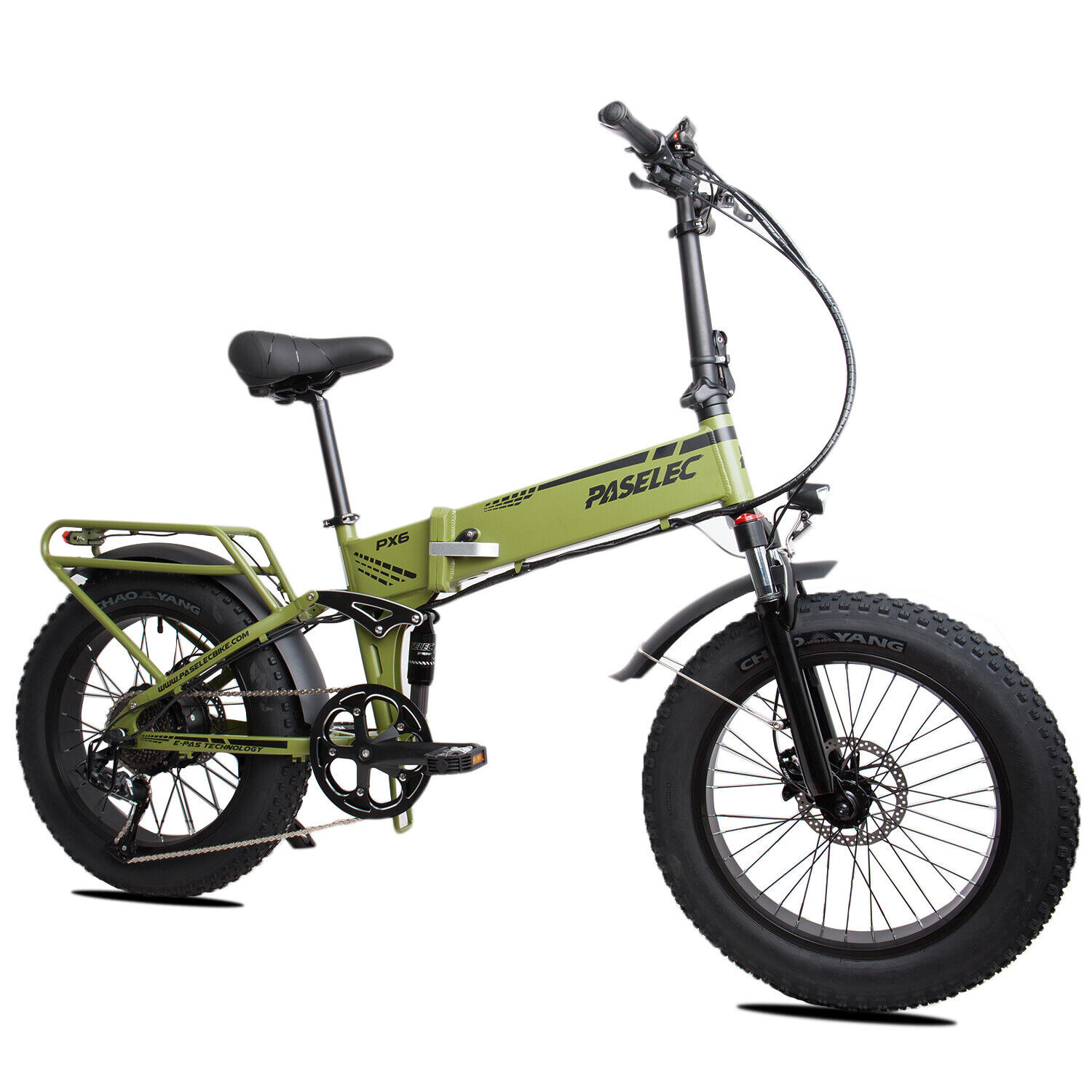 Paselec Folding Electric Mountain Bike - 250W, 48V/12Ah