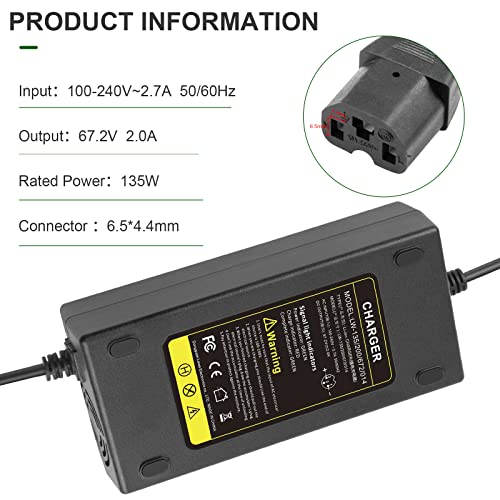ARyee Electric Bike Battery Charger, 67.2V 135W
