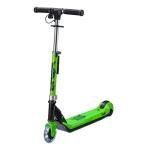 Electric Foldable Kids Scooter, LED Light-Up Wheel, Green