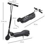Folding Kids Electric Bike Scooter - Black