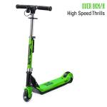 Electric Foldable Kids Scooter, LED Light-Up Wheel, Green