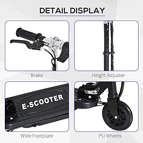 Folding Kids Electric Bike Scooter - Black