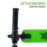 Electric Foldable Kids Scooter, LED Light-Up Wheel, Green