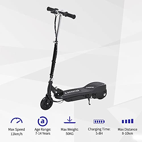 Folding Kids Electric Bike Scooter - Black