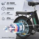 HITWAY Electric Folding Bike | 20" Fat Tyre
