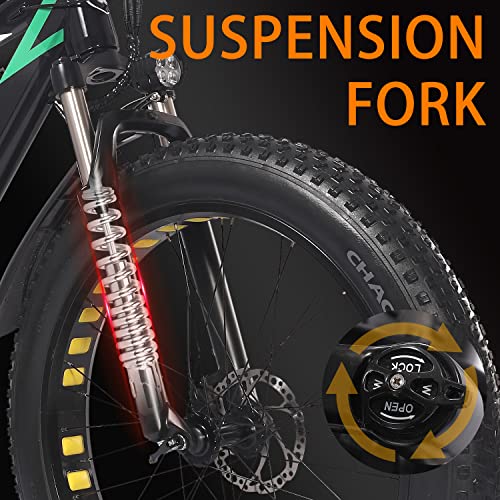 Ficyacto 26" E-MTB 48V17AH Dual Suspension, 7 Speeds
