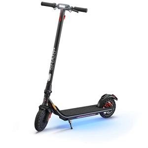 Black Electric Scooter with LED Light and Digital Display