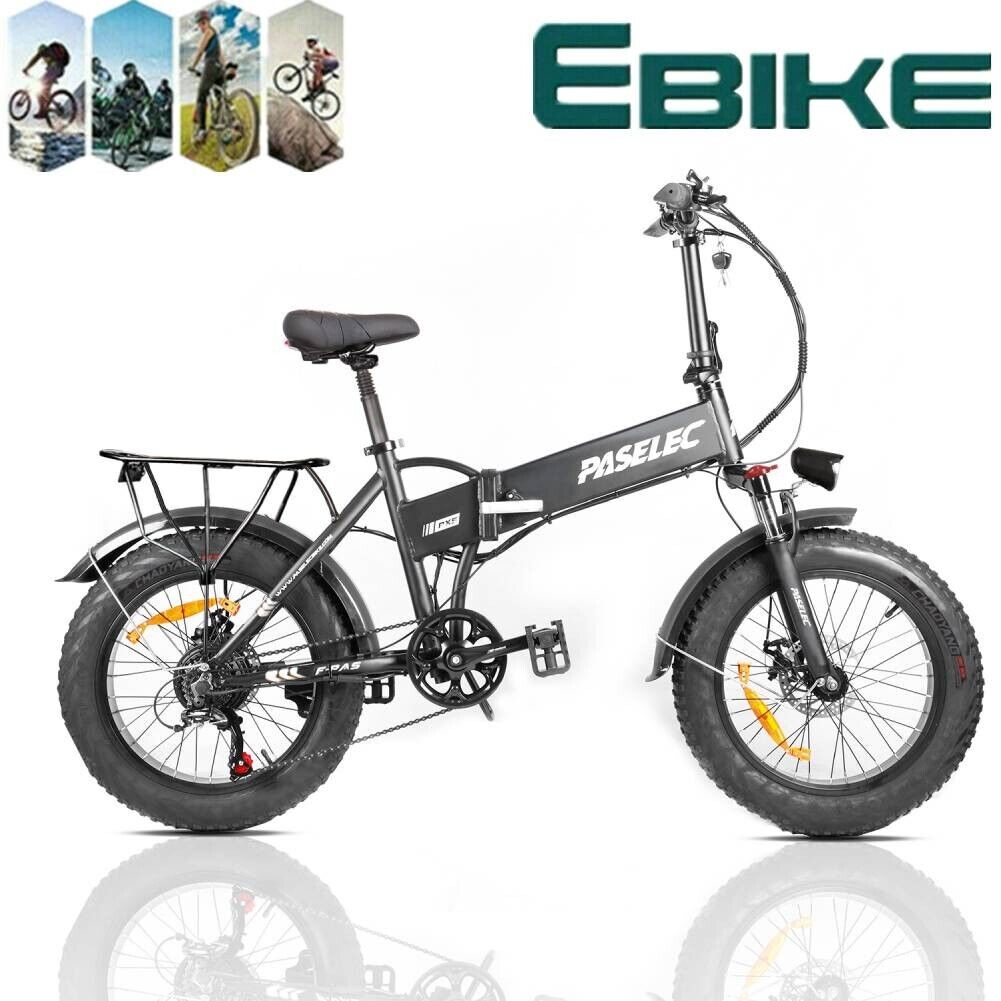 PASELEC 250W Fat Tire Electric Folding Bike