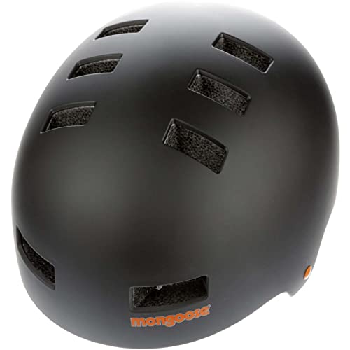 Mongoose Helmet for Electric Bikes - Black/Orange, Large