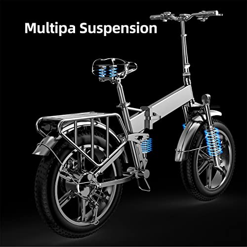 ENGWE 250W Electric Bike-Foldable, 20"×4.0", Off-Road Tyres (Black)