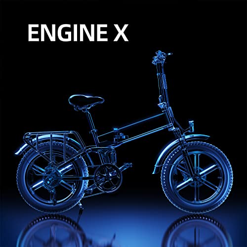 ENGWE 250W Electric Bike-Foldable, 20"×4.0", Off-Road Tyres (Black)