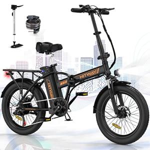 HITWAY 20" Fat Tire Electric Bike, 250W Folding E-Bike
