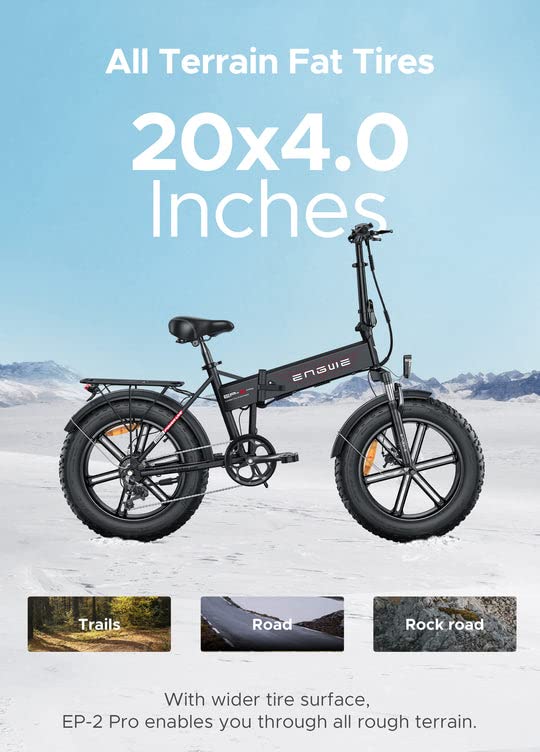 ENGWE Electric Bike 20" Fat Tire, 7-Speed E-bike