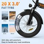HITWAY 20" Fat Tire Electric Bike, 250W Folding E-Bike