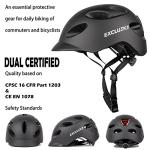 Exclusky Urban Electric Bike Helmet with USB Light