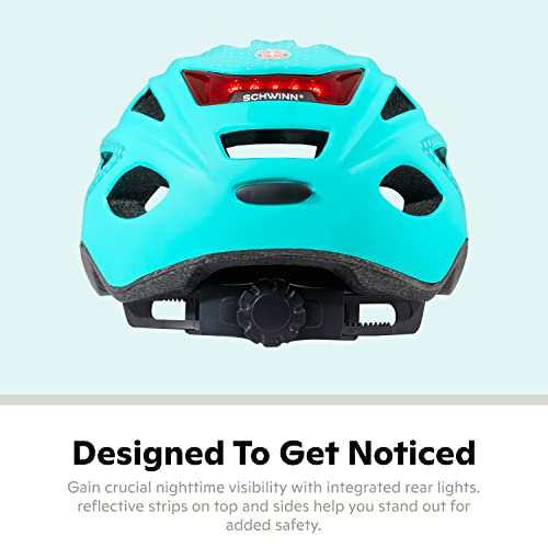 Schwinn LED Adult Bike Helmet - Teal