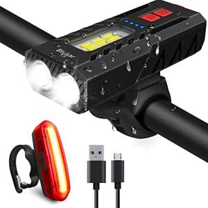 Blukar Rechargeable Bike Lights Set, 5 Modes