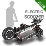 Fast Off Road Electric Scooter with Dual Suspension