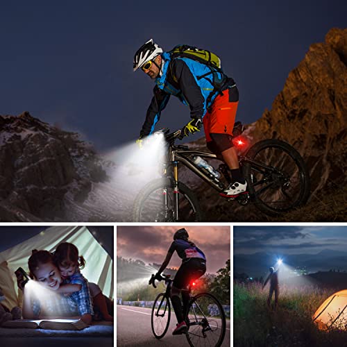 Blukar Super Bright Rechargeable Bike Lights Set