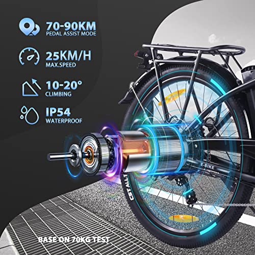 26" All Aluminum Frame Electric Bike - Black