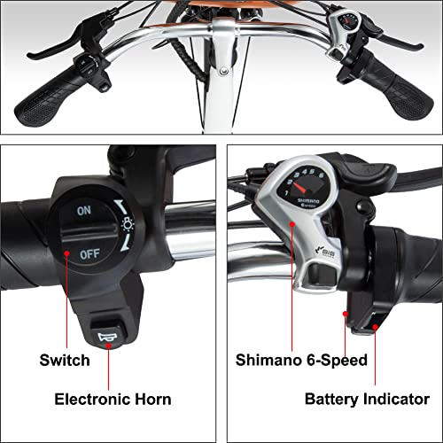 26" DYU Smart Electric Bike with Shimano 6 Speed