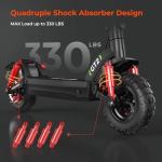 isinwheel 11" Off-road Electric Scooter, 45km Range, LCD Display