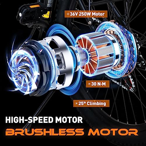 HITWAY 26" Electric Bike, 250W Motor, Foldable