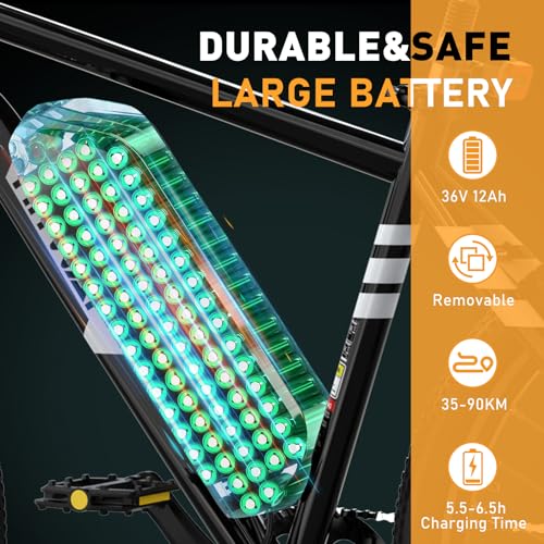 HITWAY 26" E Mountain Bike with Removable Battery