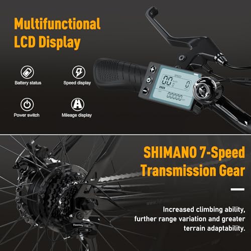 HITWAY 26" E Mountain Bike with Removable Battery