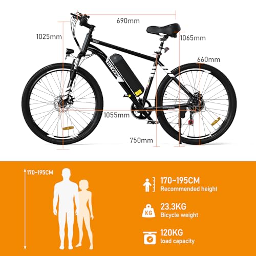 HITWAY 26" E Mountain Bike with Removable Battery