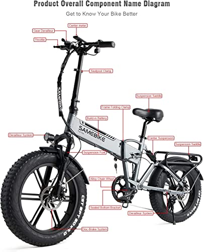 SAMEBIKE XWLX09 Fat Tire Electric Folding Bike