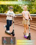 Kid's Electric Scooter with 6-in-1 Knee Pads Set